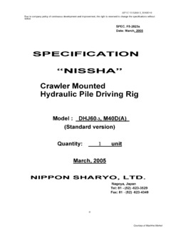 Nippon Sharyo (Nissha) DHJ60-3 Specifications