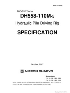 Nippon Sharyo (Nissha) DH558-110M-5 Specifications