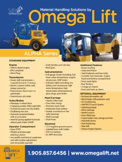 Omega Lift Manufacturing 446-AS Specifications
