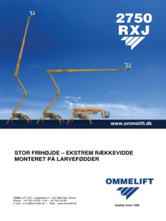 Omme Lift 2750 RXBJ Specifications
