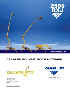 Omme Lift 2500 RXBDJ Specifications