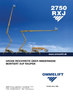 Omme Lift 2750 RXBJ Specifications