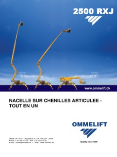 Omme Lift 2500 RXBDJ Specifications