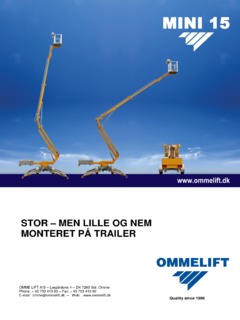 Omme Lift Mini 15 EXJ Specifications
