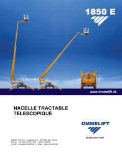 Omme Lift 1850 EBD Specifications