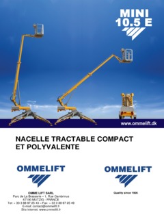 Omme Lift Mini 10.5 E Specifications