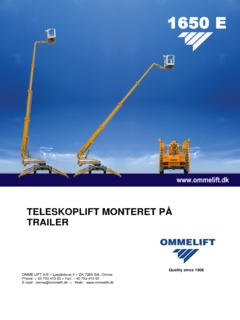 Omme Lift 1650 EBD Specifications