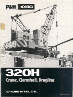 P&H Kobelco 320H Specifications