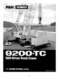P&H Kobelco 9200-TC Specifications