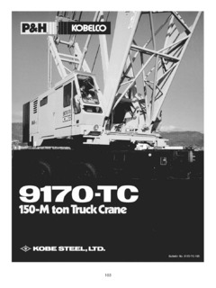 P&H Kobelco 9170-TC Specifications