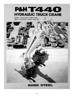 P&H Kobelco T440 Specifications