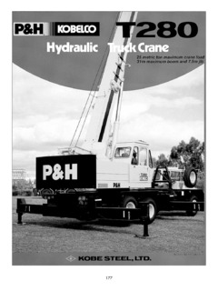 P&H Kobelco T280 Specifications