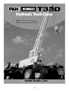 P&H Kobelco T330 Specifications