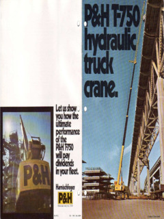 P&H T-750 Specifications
