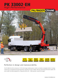 Palfinger PK 33002 G EH Specifications