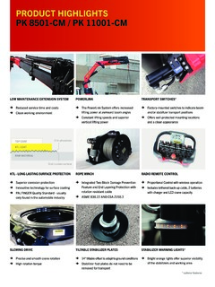 Palfinger PK 8501-CM A Specifications