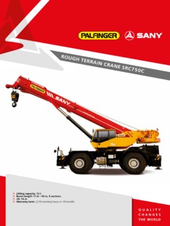 Sany Palfinger SRC750C Specifications
