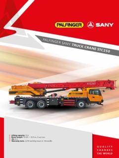 Sany Palfinger STC250 Specifications