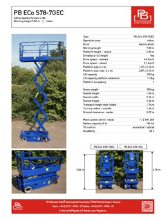 PB Platforms ECo S78-7EC Specifications