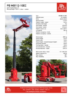 PB Platforms MB112-10EC Specifications