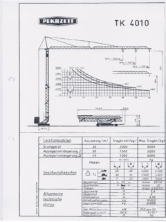 Pekazett TK 4010 Specifications