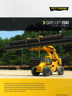 Pettibone CARY-LIFT 204i Specifications