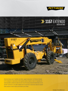 Pettibone EXTENDO 1157 Specifications
