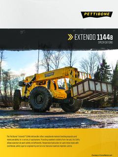 Pettibone EXTENDO 1144B Specifications