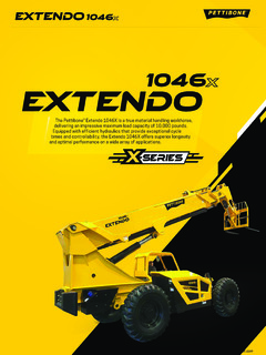 Pettibone EXTENDO 1046X Specifications