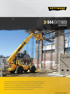 Pettibone EXTENDO 944 Specifications