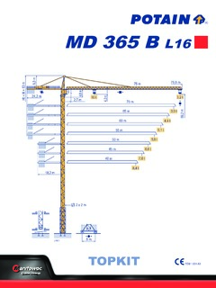 Potain MD 365 B L16 Specifications