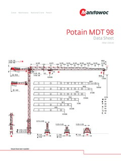 Potain MDT 98 Specifications