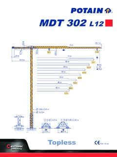 Potain MDT 302 L12 Specifications