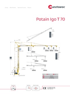 Potain Igo T 70 Specifications