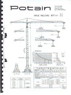 Potain 877 A1 Specifications