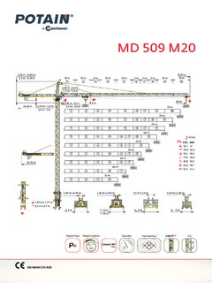 Potain MD 509 M20 Specifications