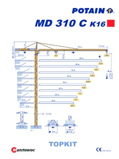 Potain MD 310 C K16 Specifications