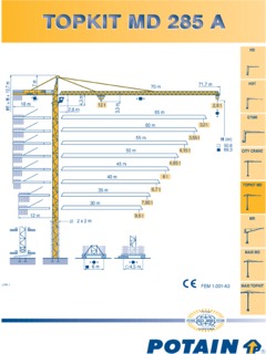 Potain TOPKIT MD 285 A Specifications