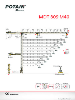 Potain MDT 809 M40 Specifications