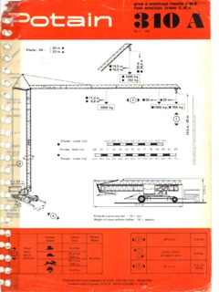 Potain GMR 310 A Specifications