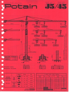 Potain J5/45 Specifications