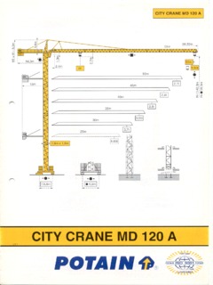 Potain CITY CRANE MD 120 A Specifications