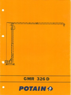 Potain GMR 326 D Specifications