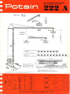 Potain GMR 222 A Specifications