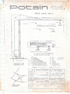 Potain GMR 242 A Specifications