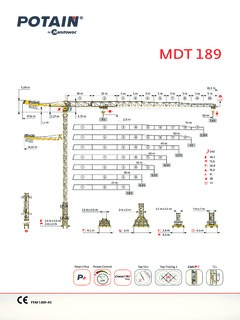 Potain MDT 189 Specifications