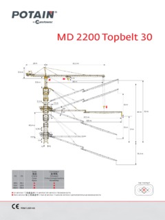 Potain MD 2200 Topbelt 30 Specifications