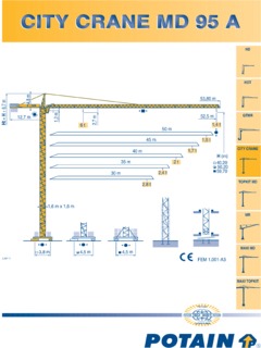 Potain CITY CRANE MD 95 A Specifications