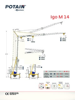 Potain Igo M 14 Specifications