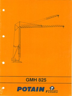 Potain GMH 825 Specifications